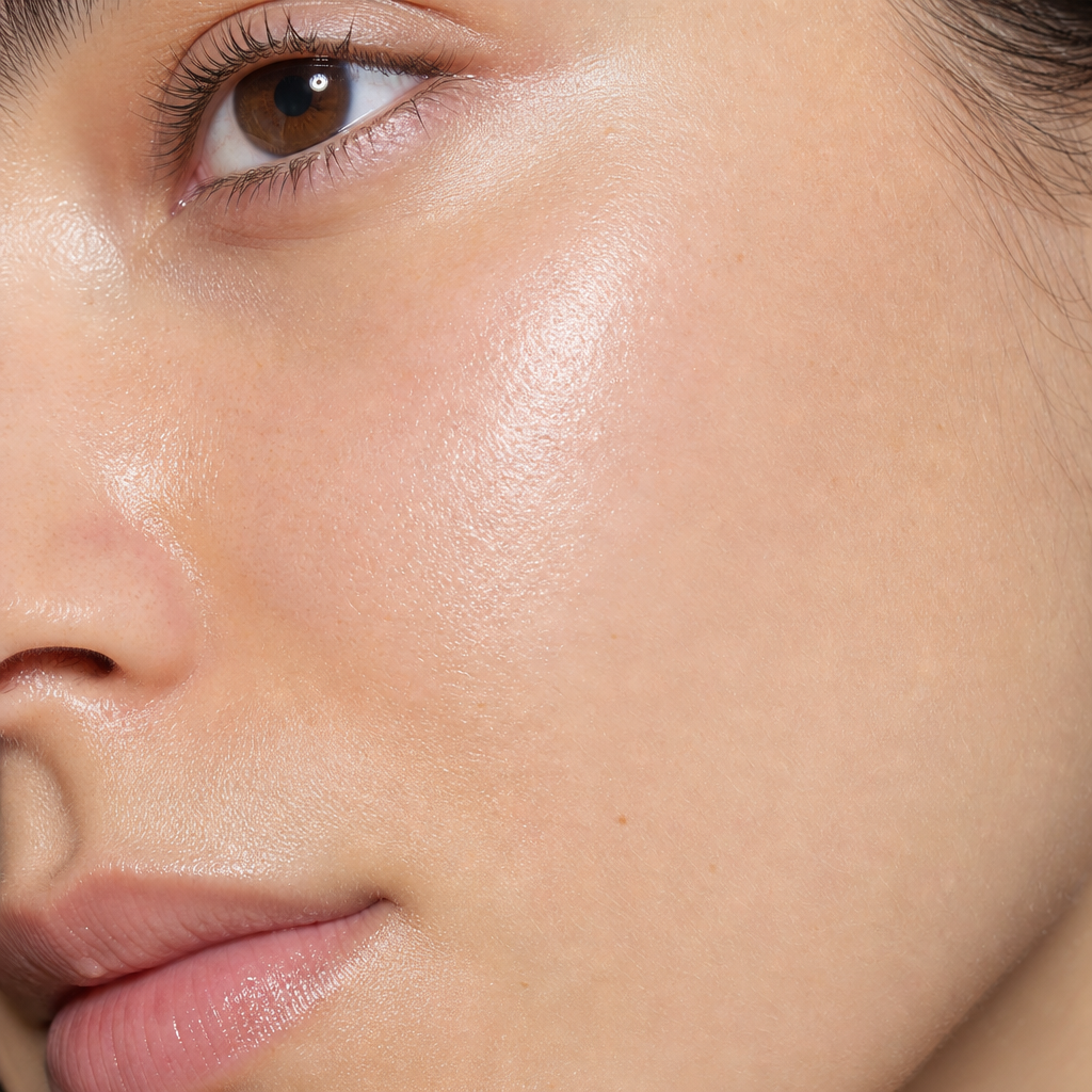 Close-up of radiant skin